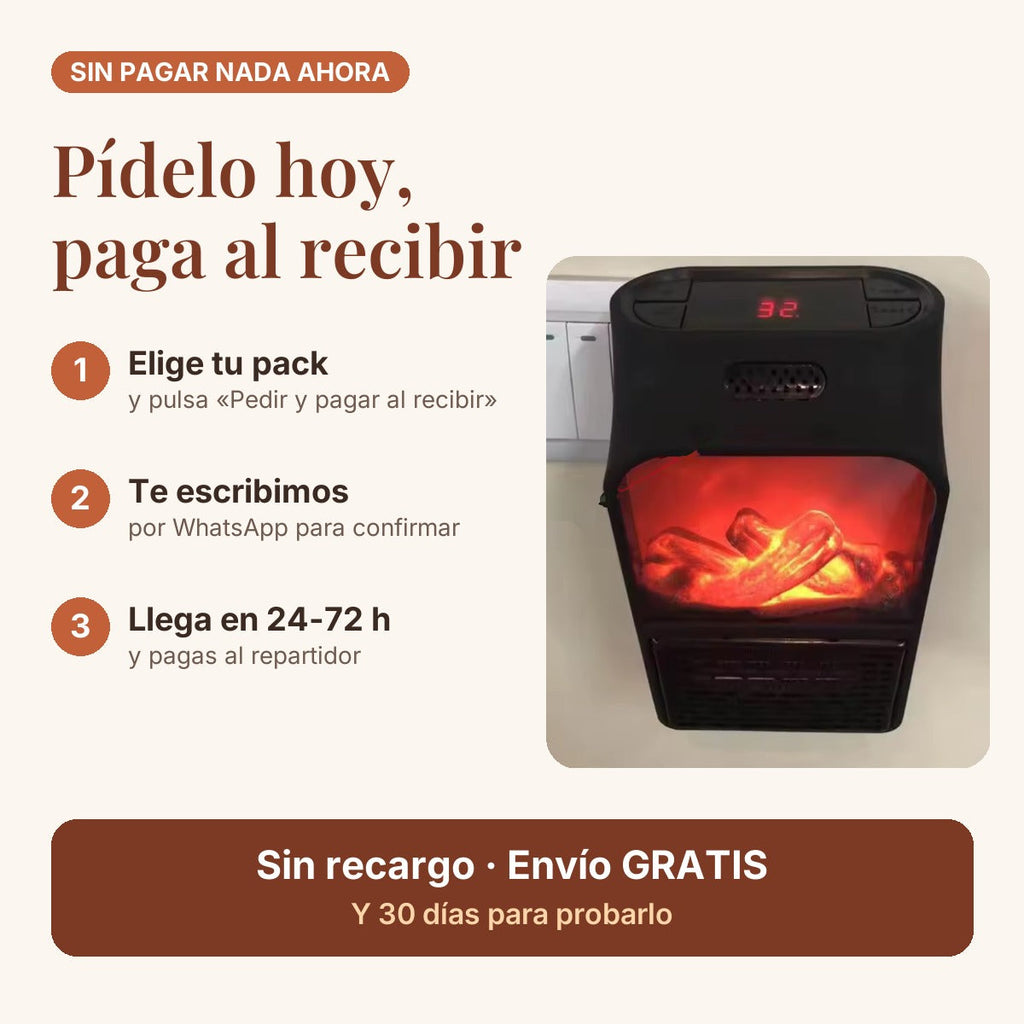 Calefactor chimenea Termia: pídelo hoy y paga al recibir